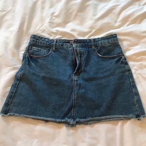 Denim mini skirt
